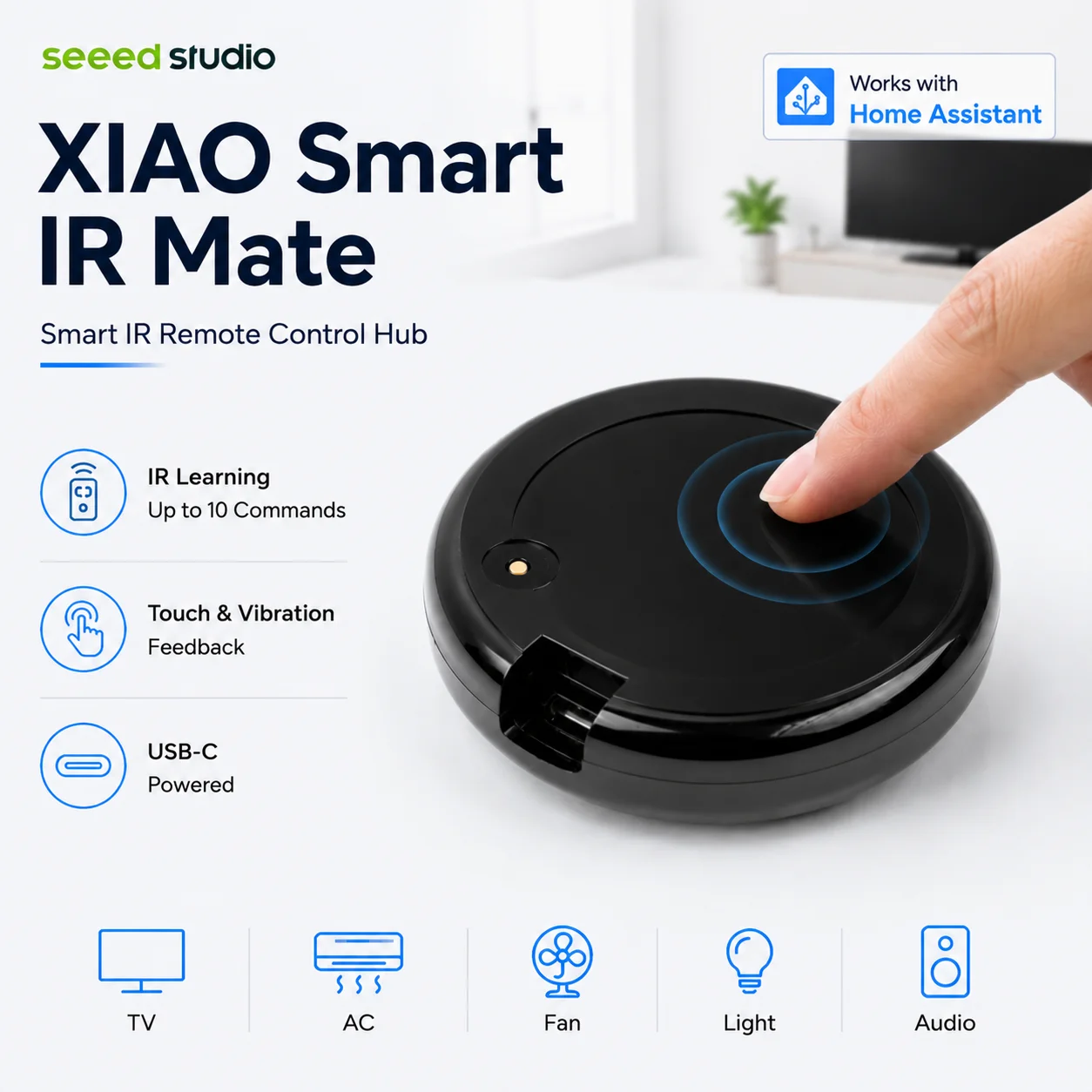 XIAO Smart IR Mate Hub de télécommande infrarouge intelligent pour assistant domestique, noyau ESP32
