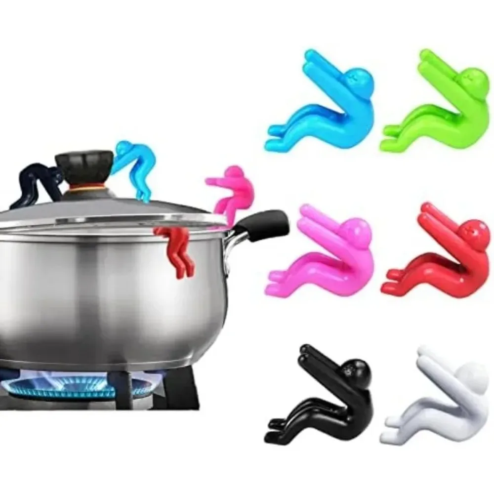 Lot de 6 supports anti-débordement pour couvercles de casseroles, ustensiles de cuisine résistants à