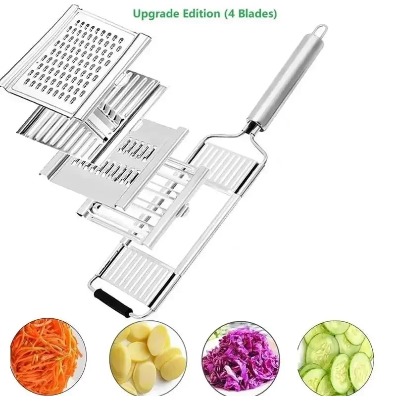 Éminceur de légumes 4 en 1 en acier inoxydable, coupe-légumes multifonction, ensemble de coupe-légum