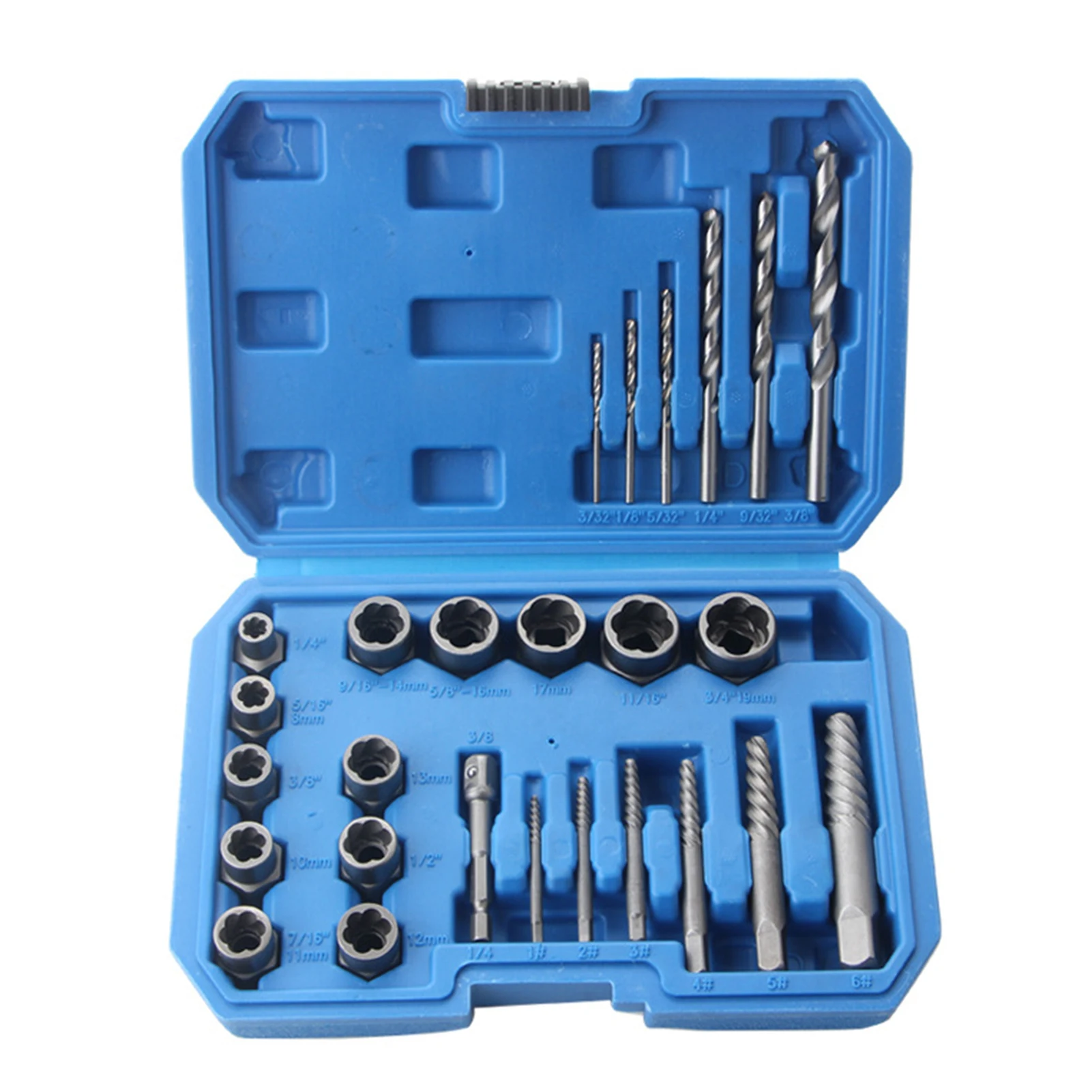 Jeu d'extracteur de vis dissolvant de boulon cassé 26 pièces ensemble d'extracteur de vis dénudé vis