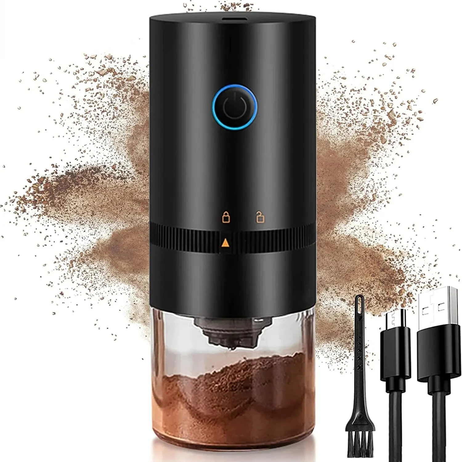 Collection AliExpress Moulin à café électrique portable de type C, noyau de meulage en céramique pro