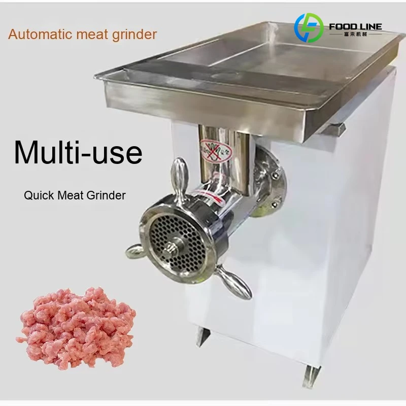 Grand hachoir à viande commercial en acier inoxydable, conception verticale électrique haute puissan