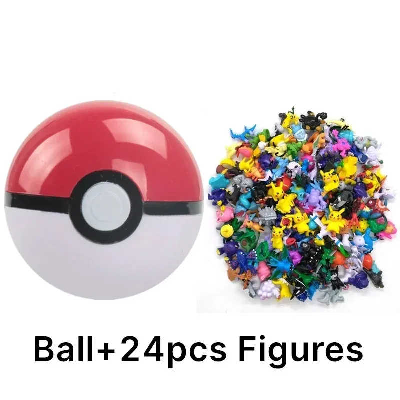 Pokemon Pokeball avec Figurines d'Action pour Enfants, Modèle Mignon, Collection de Jouets, Cadeaux 