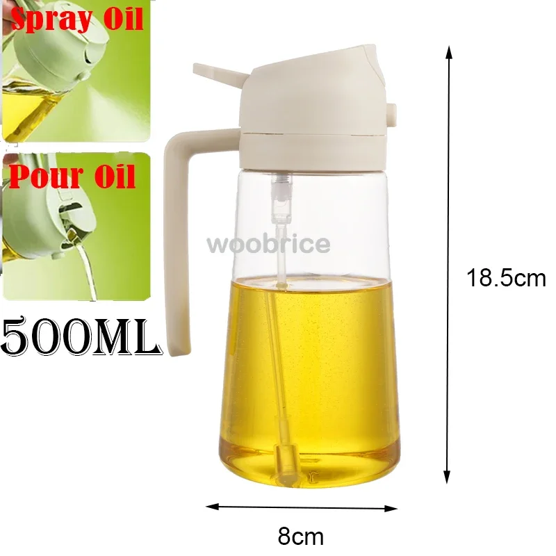 Bouteille de pulvérisation d'huile d'olive pour bouteille d'huile versée pour la cuisson d'huile d'é