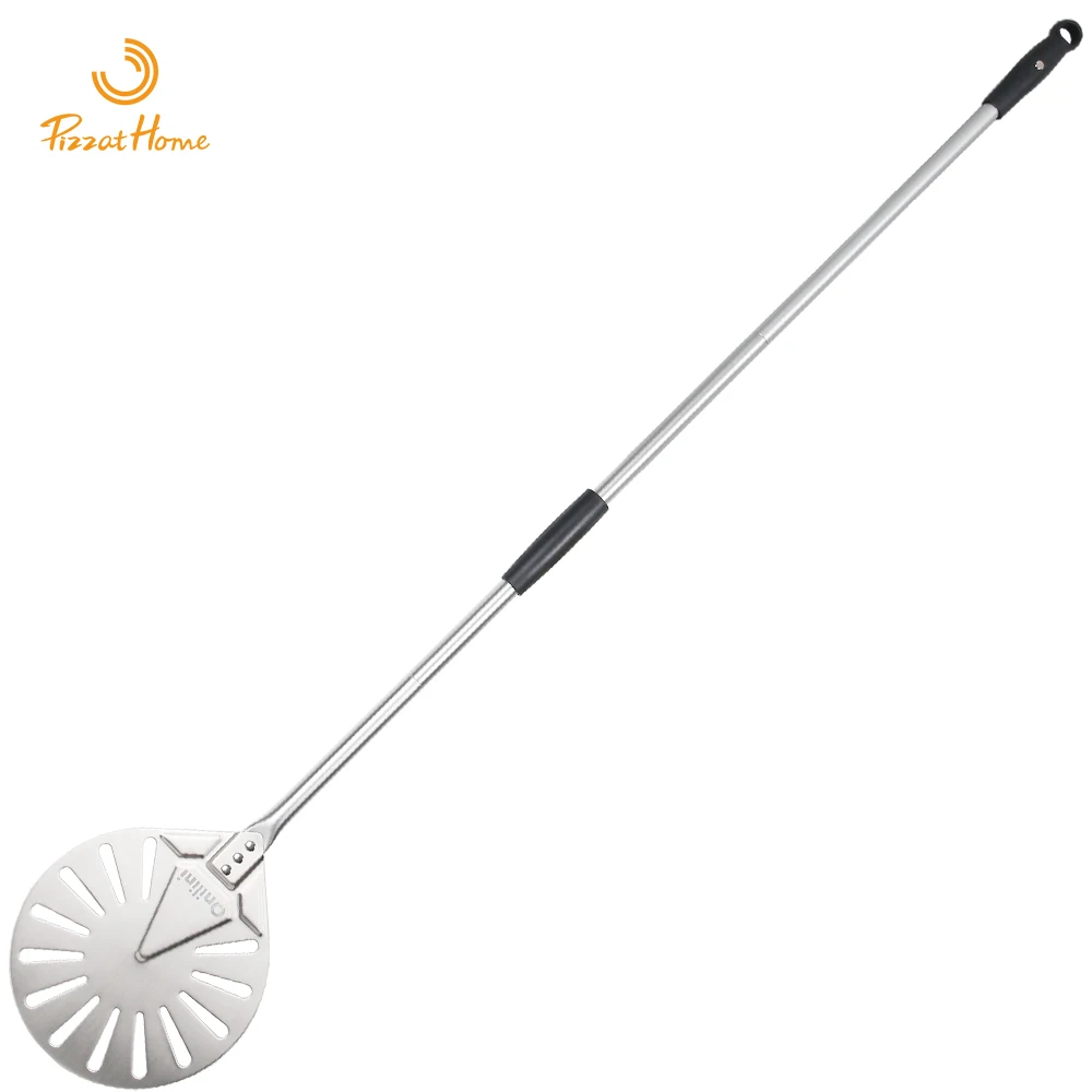 PizzAtHome 56 pouces en acier inoxydable tournant peau ronde Pizza tournant pelle amovible tournant