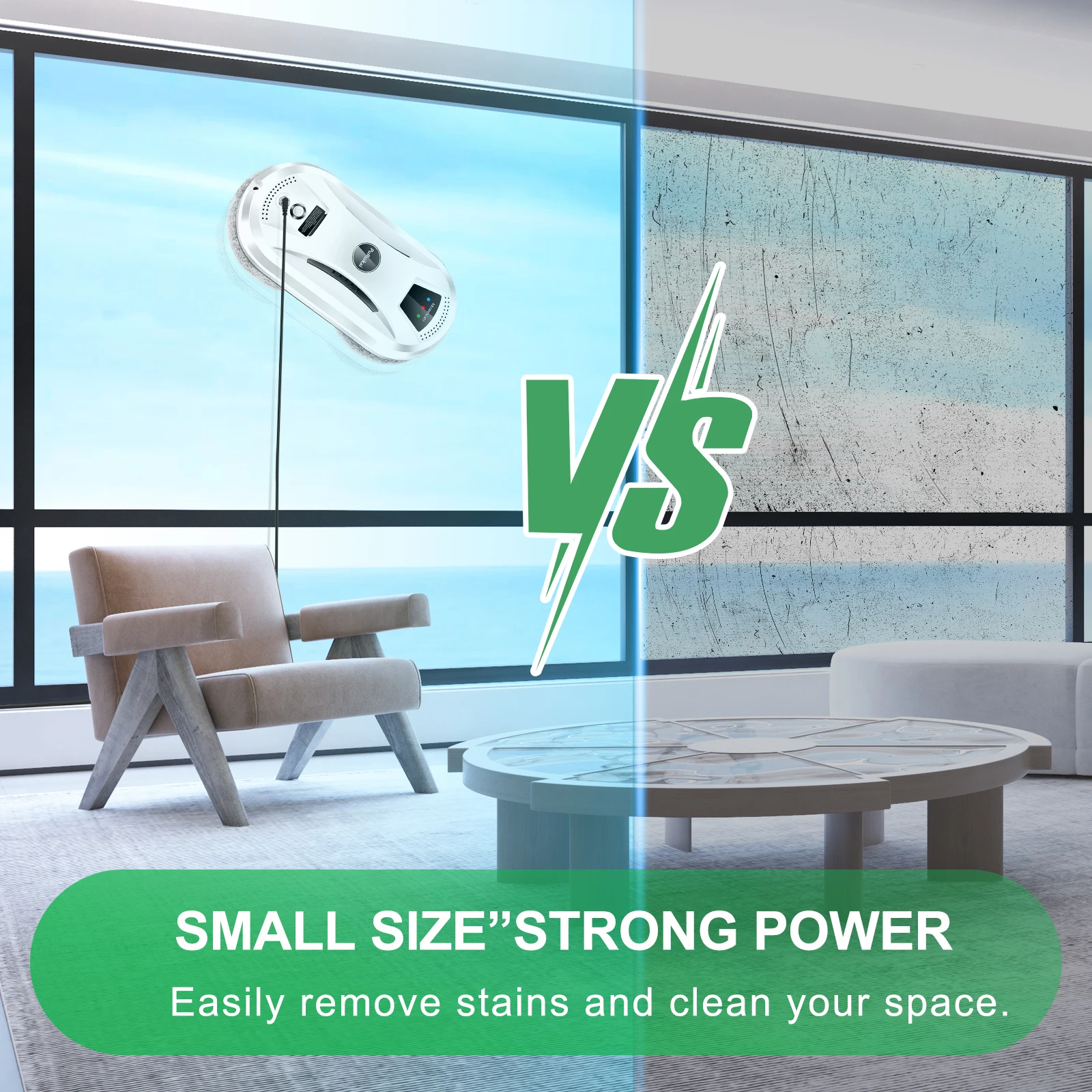 PuRuiKai Robot de nettoyage de vitres à domicile aspirateur de vitres intelligent Machine de nettoya
