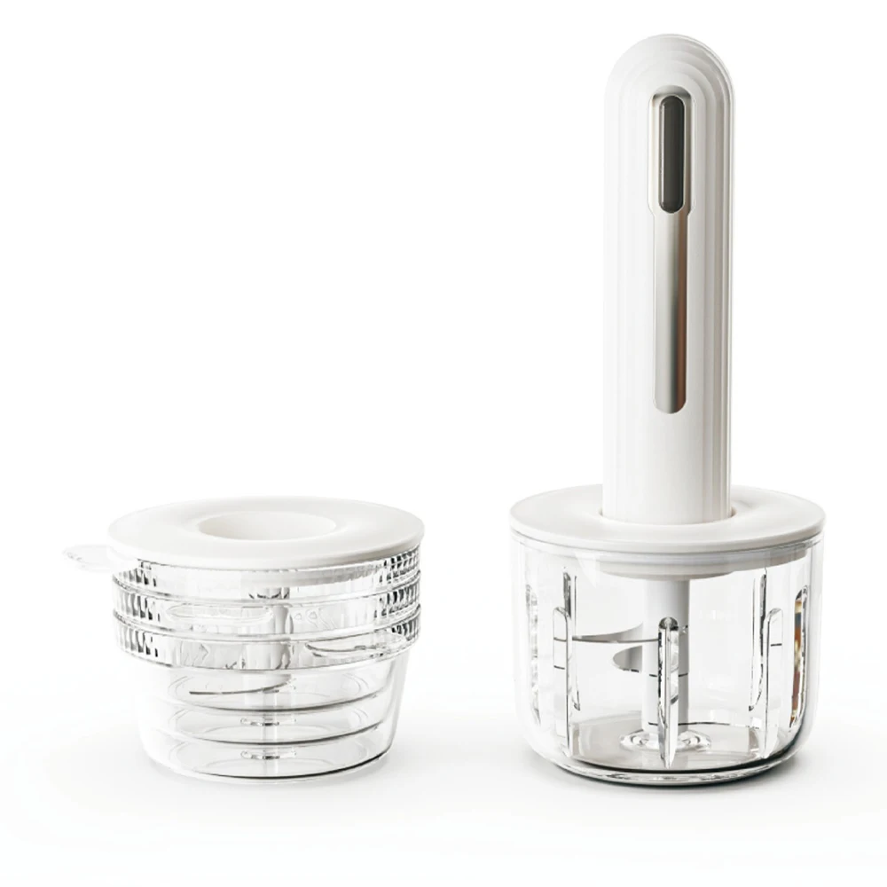 Robot culinaire électrique sans fil, hachoir électrique 4 tasses pour viande, oignons, légumes, ail,