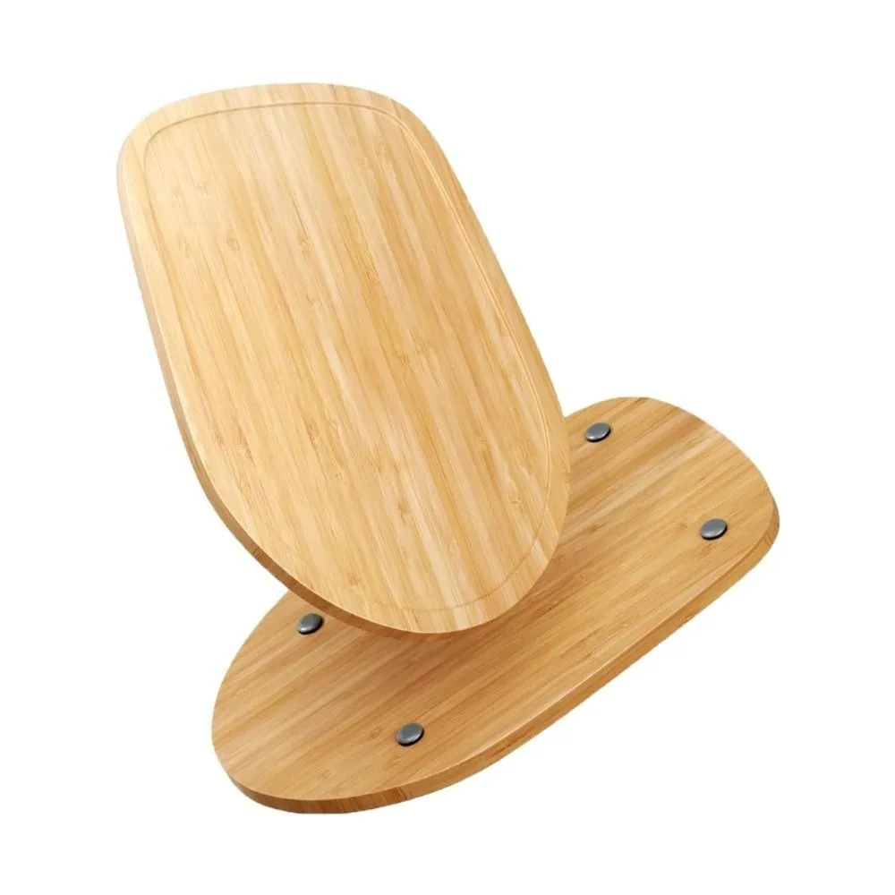 Tapis de déplacement en bambou pour mixeur avec 4 glissières, tapis coulissant en bois pour appareil