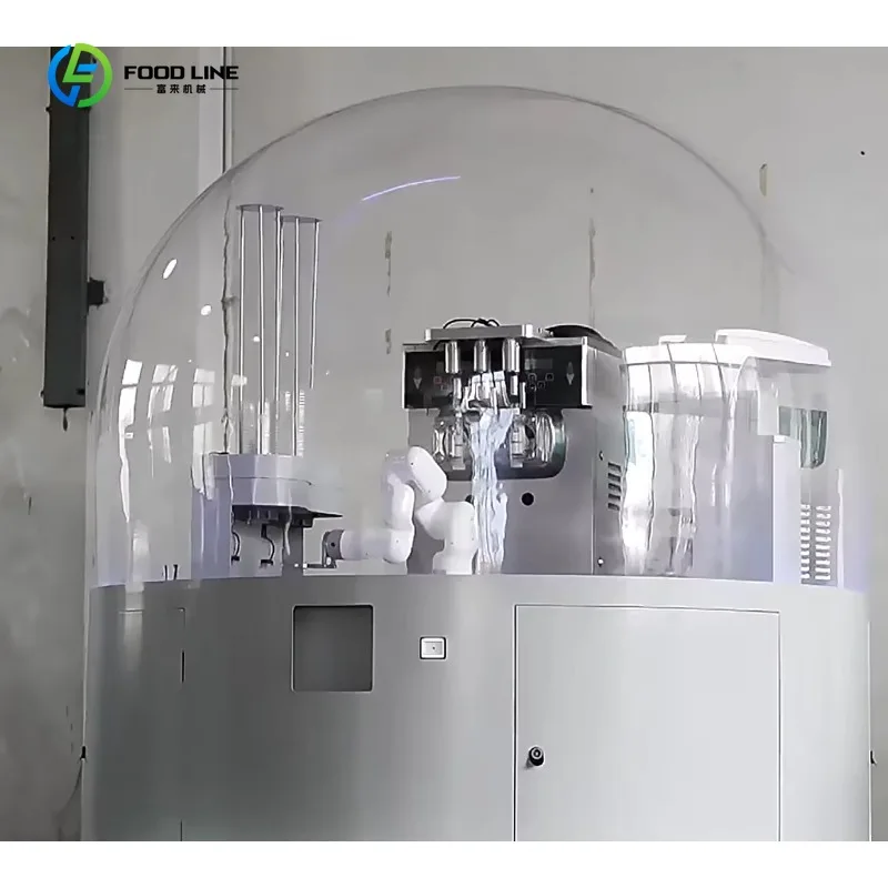 Machine à glaces et à café robotisée personnalisée, neuve, automatisée