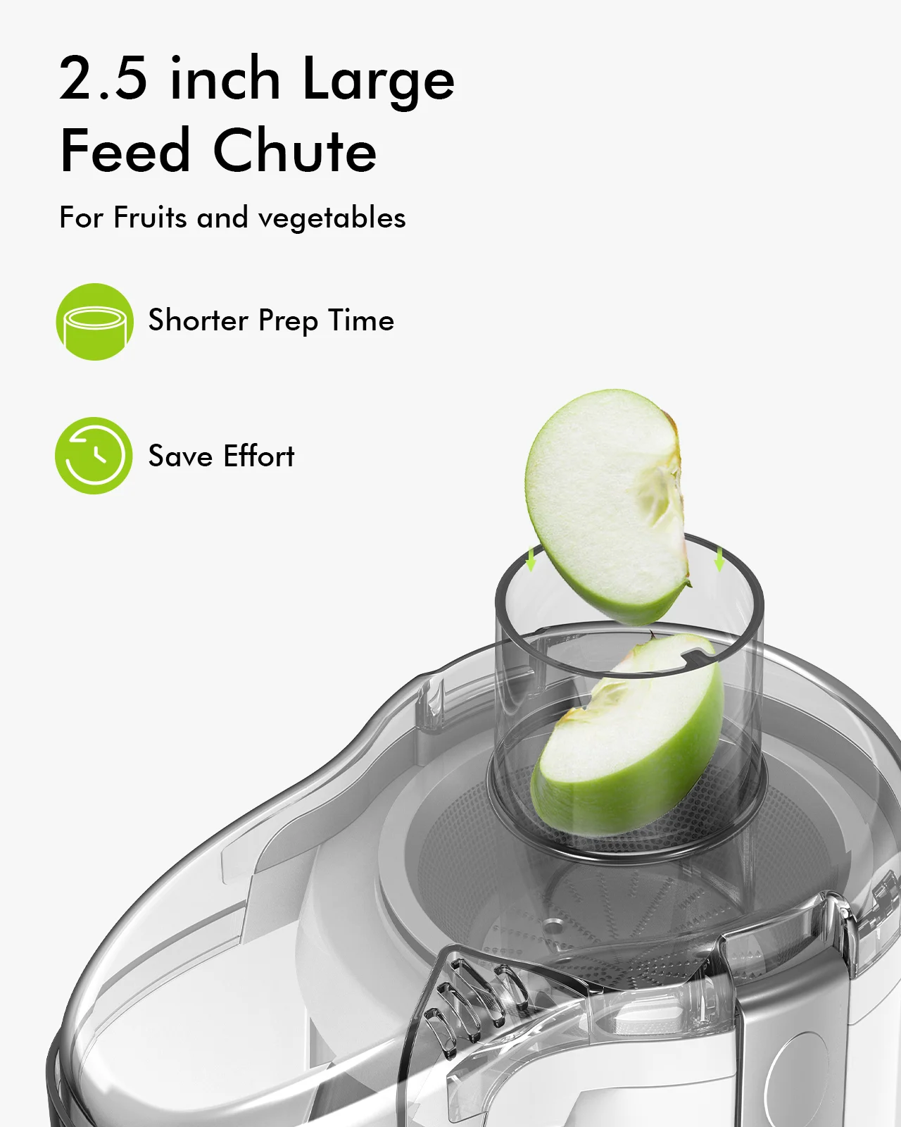 SiFENE-Machine à jus compacte, extracteur de jus centrifuge pour jus de fruits et légumes, 3 vitesse