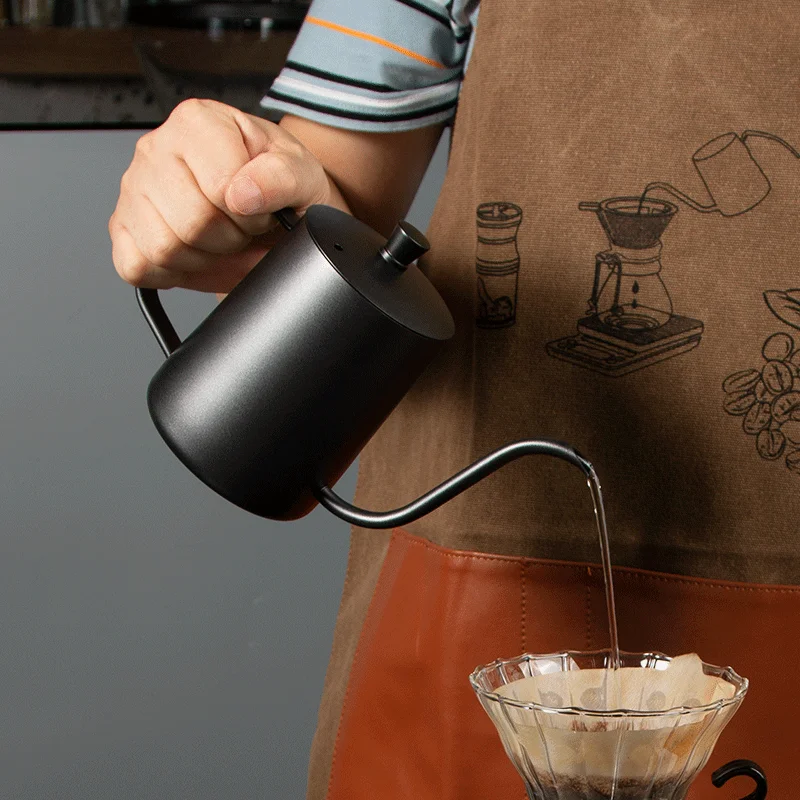 304 acier inoxydable 600ml Long bec col de cygne Barista expresso cafetière bouilloire théière acces