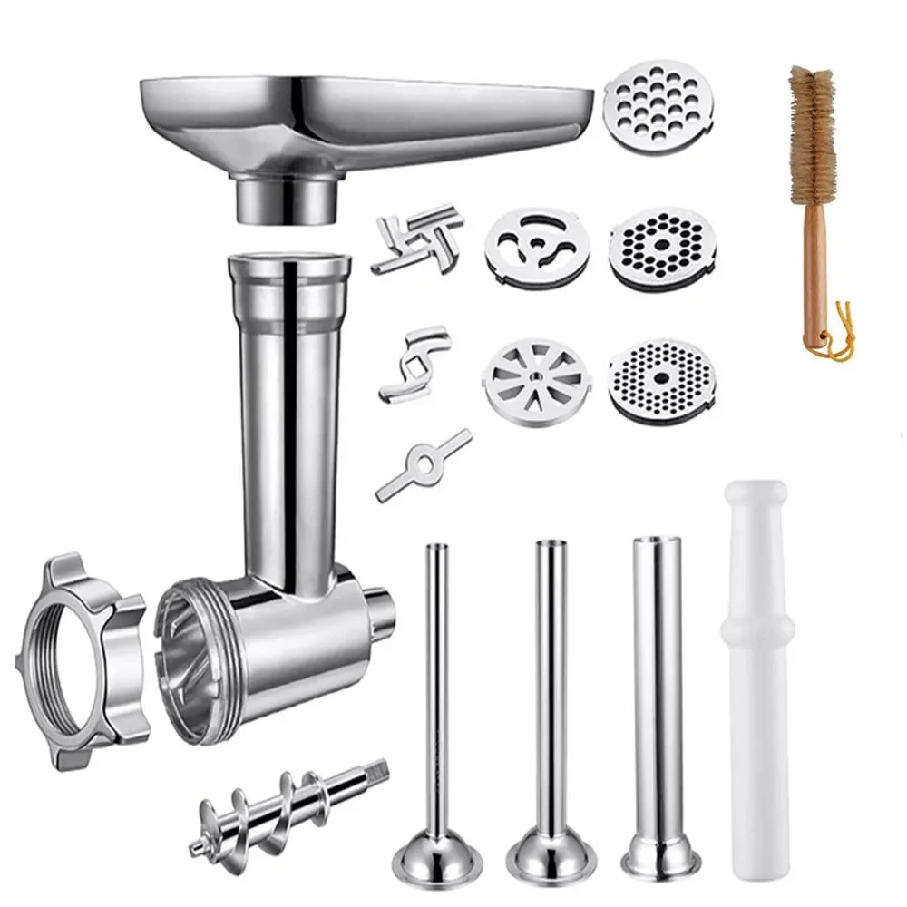 Hachoir à viande durable en acier inoxydable, accessoire pour broyeur à viande, compatible avec le c