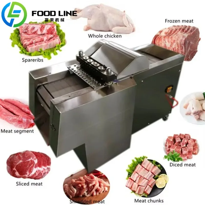 Machine professionnelle de découpe de viande de Restaurant, trancheuse et hachoir industriel pour la