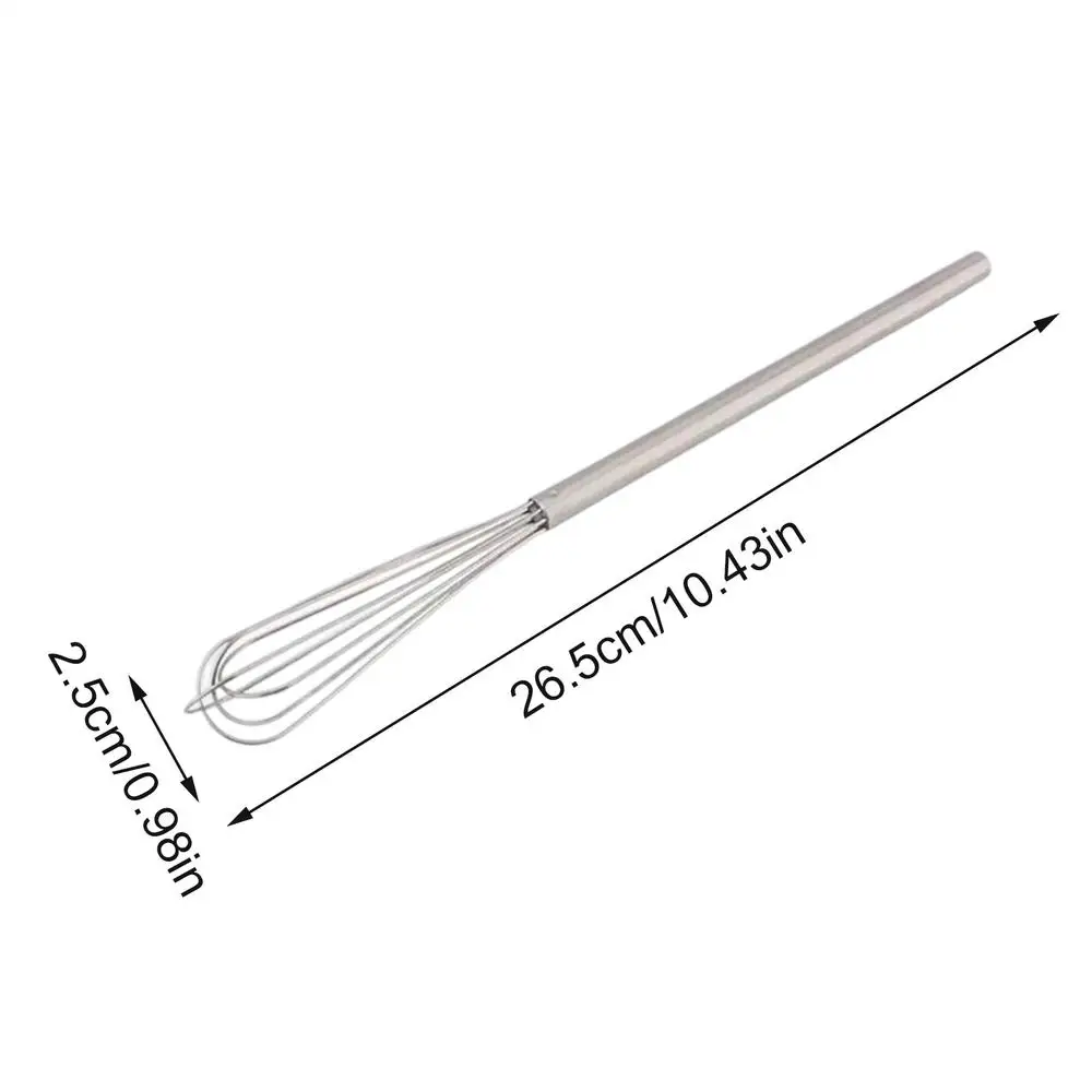 Mini fouet de 10 pouces en acier inoxydable ergonomique multifonctionnel pour la cuisine, la pâtisse