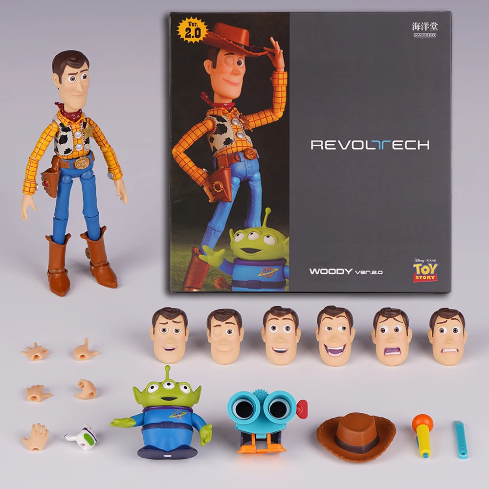 En stock, figurine articulée Revoltech Toy Story Woody Ver.2.0, modèle de collection d'anime, décora