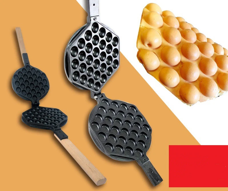 Commercial QQ oeufs bulle boule cuisson gaufrier fer Hongkong gaufre Eggette moule gâteau moule élec
