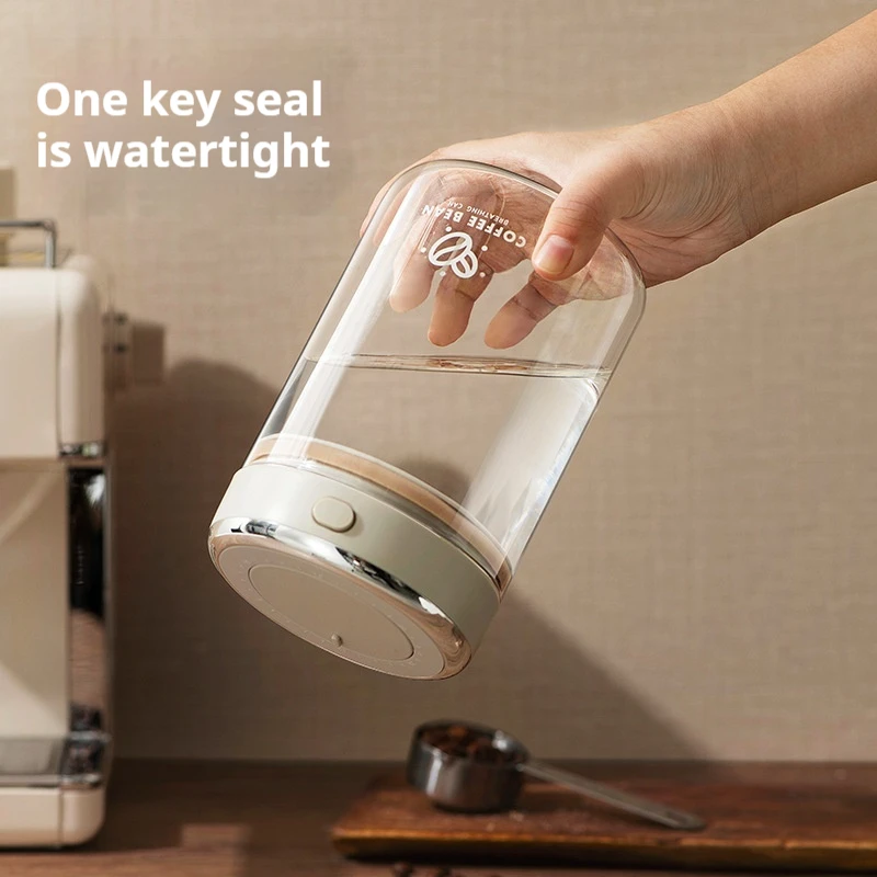 Pot scellé sous vide de grains de café de qualité alimentaire avec traqueur de date et conteneurs de