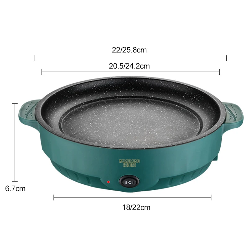 Multicuiseur électrique poêle électrique 220V maison Barbecue Steak frit poisson Omelette poêle anti