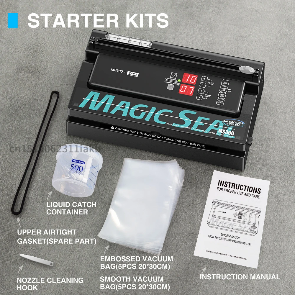 MAGIC SEAL – Machine à sceller sous vide professionnelle et commerciale, entièrement automatique, po