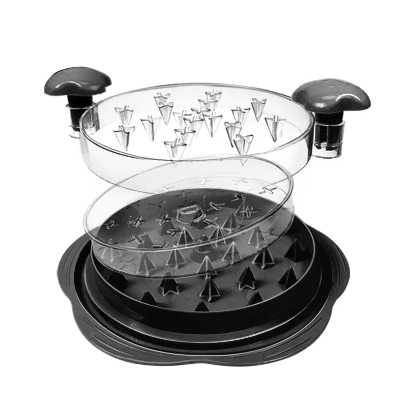 Hachoir à poulet avec couvercle Dsplay Transparent, Base antidérapante, adapté au lave-vaisselle, br