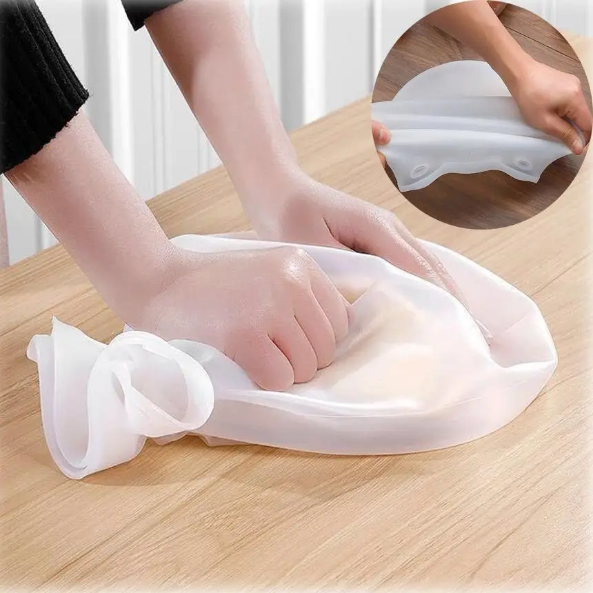 Mélangeurs de pâtisserie en Silicone, sac de pétrissage de pâte, sac de mélange de farine réutilisab
