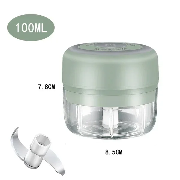 Hachoir électrique de cuisine 250/100ML, Mini broyeur de nourriture USB, hachoir à viande Portable,