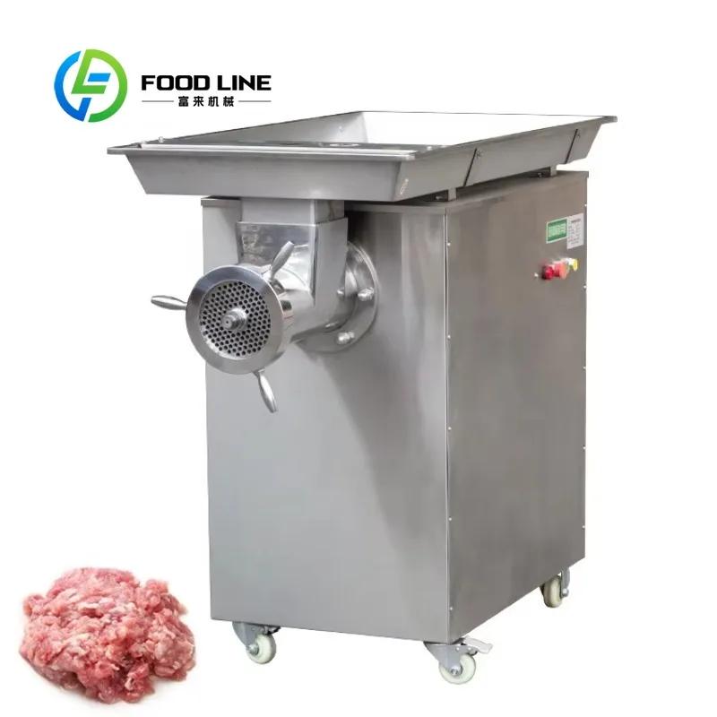 Hachoir à viande Commercial automatique personnalisé en acier inoxydable, robuste, haute capacité, a