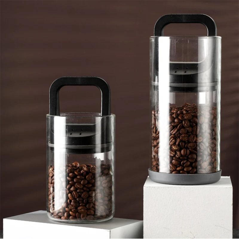 Réservoirs scellés sous vide pour grains de café, stockage des aliments de cuisine, récipient en ver