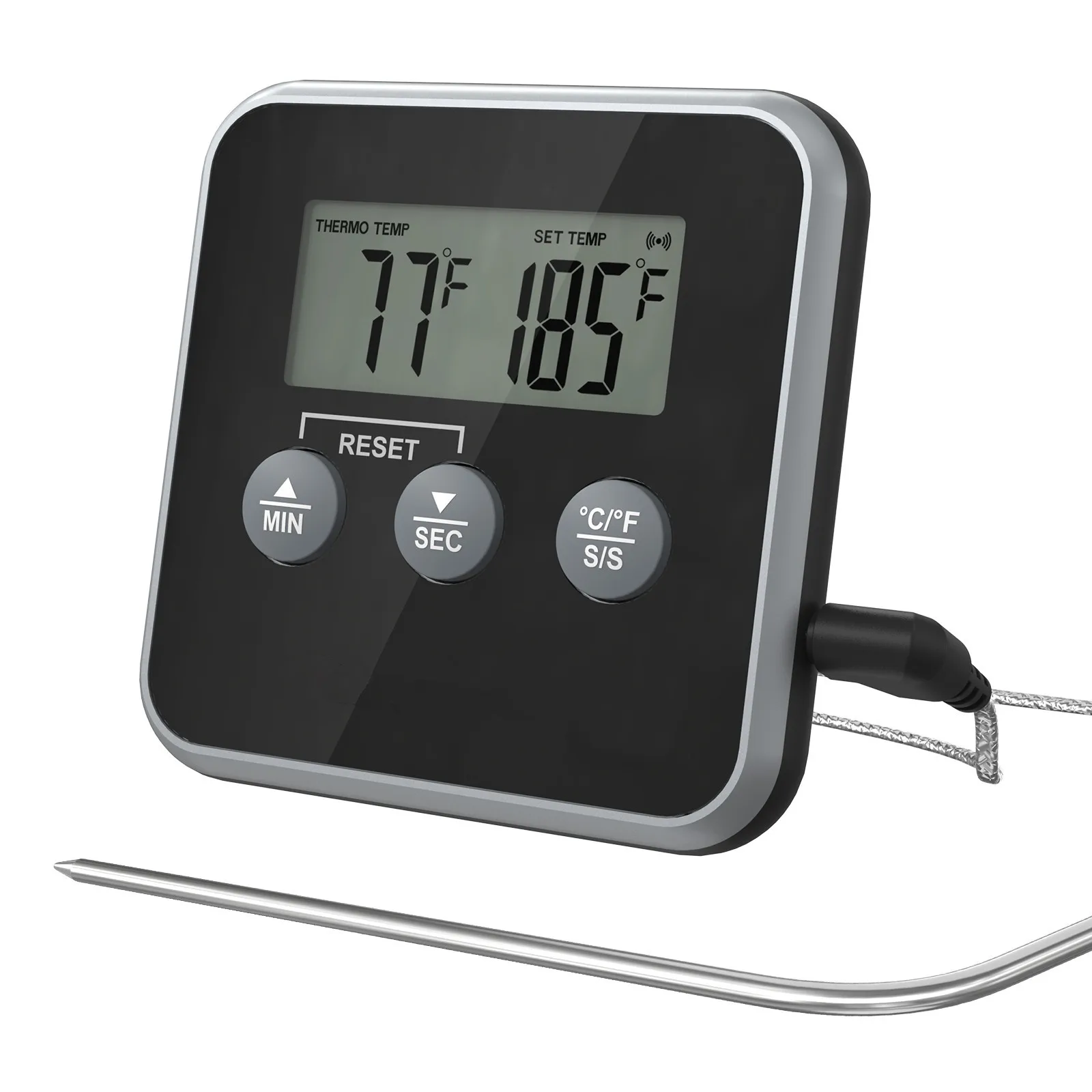 Thermomètre de Chef numérique, thermomètre de gril de cuisson de pâtisserie pour four ° C/ ° Thermom