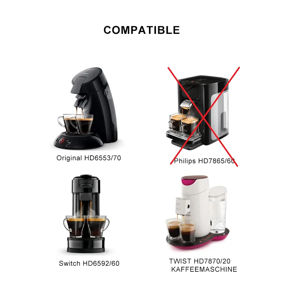 Capsule senseo réutilisables en acier inoxydable, bouchons pour machine à café Philips Senseo, filtr