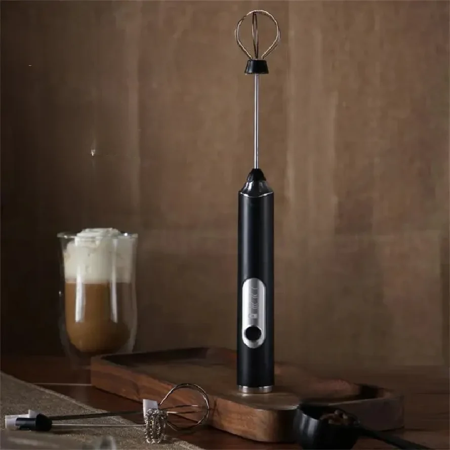 Fouet sans fil double tige portable, mousseur à crème, mini mixeur portable, pour café et lait, cont