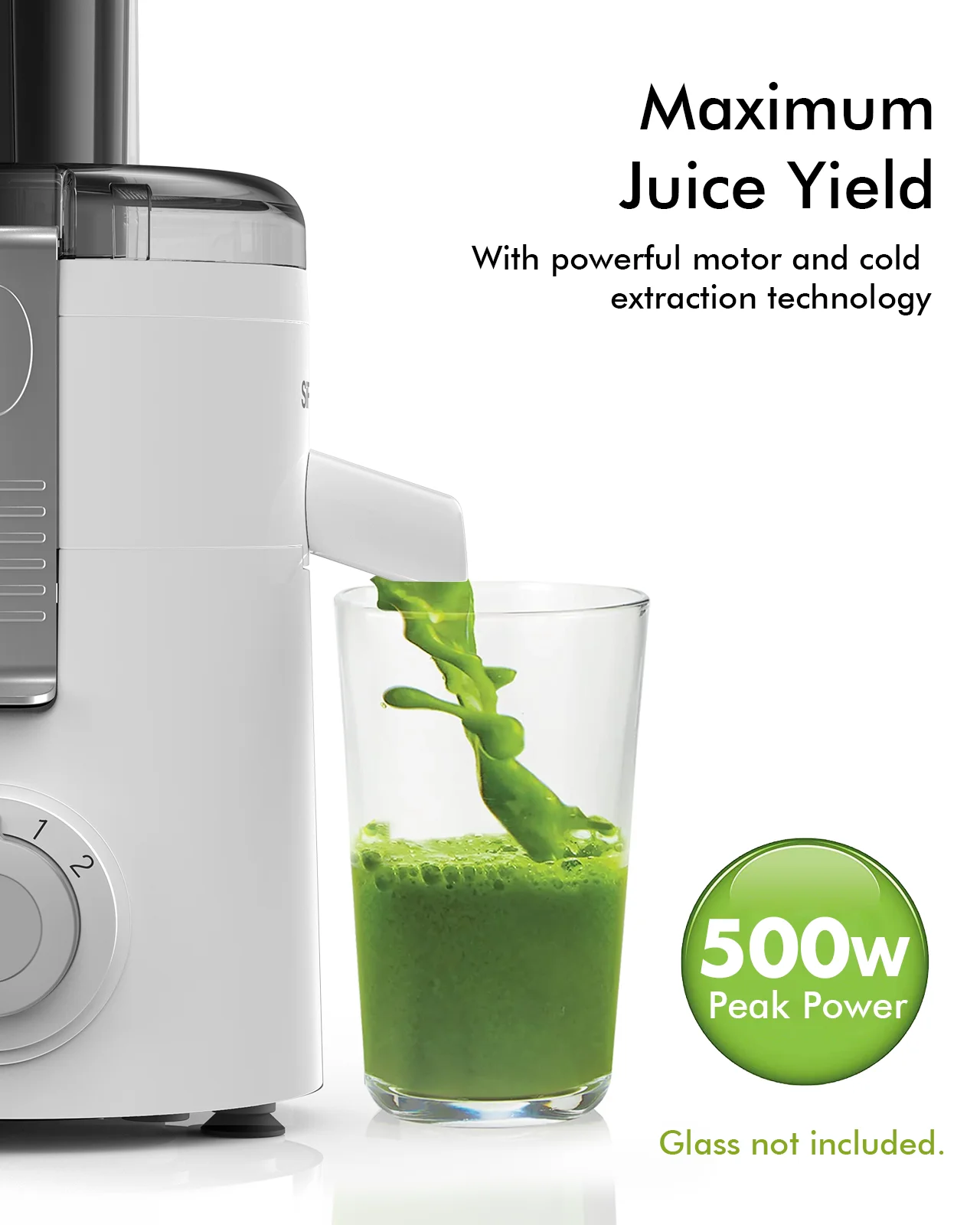 SiFENE-Machine à jus compacte, extracteur de jus centrifuge pour jus de fruits et légumes, 3 vitesse