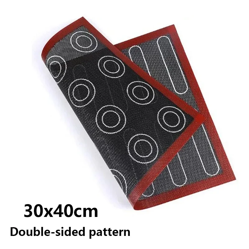 Tapis de cuisson antiadhésif en Silicone, 30x40cm, impression double face dans un macaron, feuille p