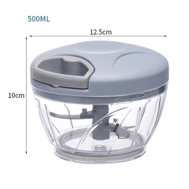 Hachoir à ail manuel rotatif 500/900ML, coupe-légumes, trancheur de fruits et d'ail, Gadget de cuisi