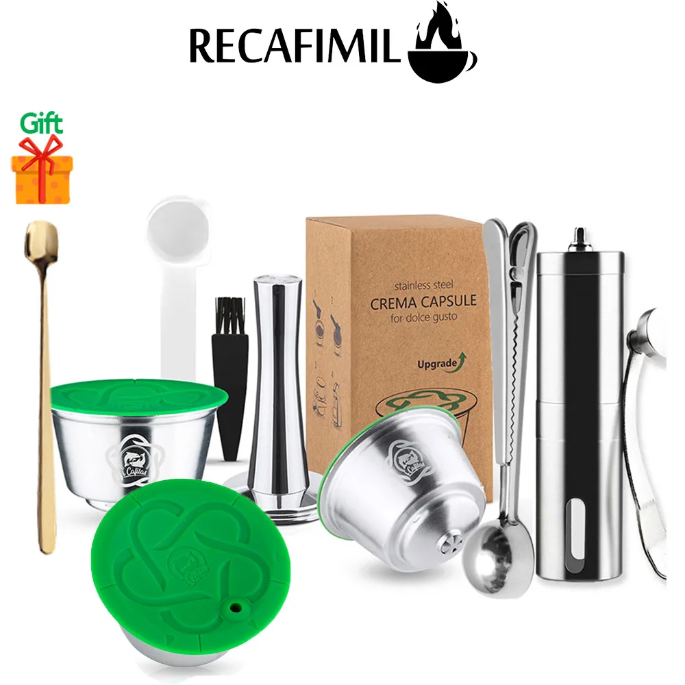 Capsules de café réutilisables pour Dolce Gusto, dosette en acier inoxydable, utilisable au quotidie