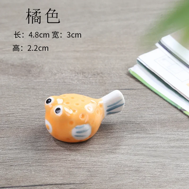 Porte-baguettes en céramique, 1 pièce, repose-baguettes de poisson bouffant, support à baguettes mig