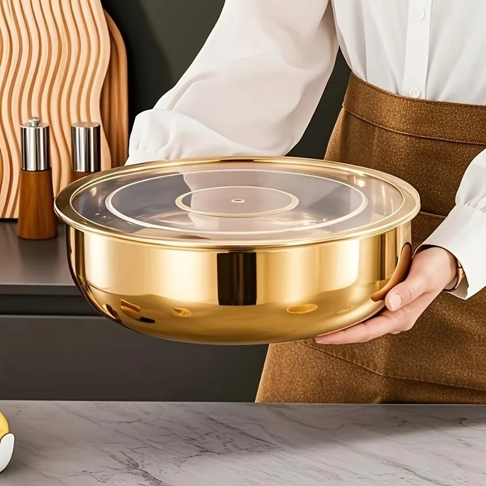 Bol mélangeur multifonction avec couvercle, ustensiles et accessoires de cuisine, articles de cuisin