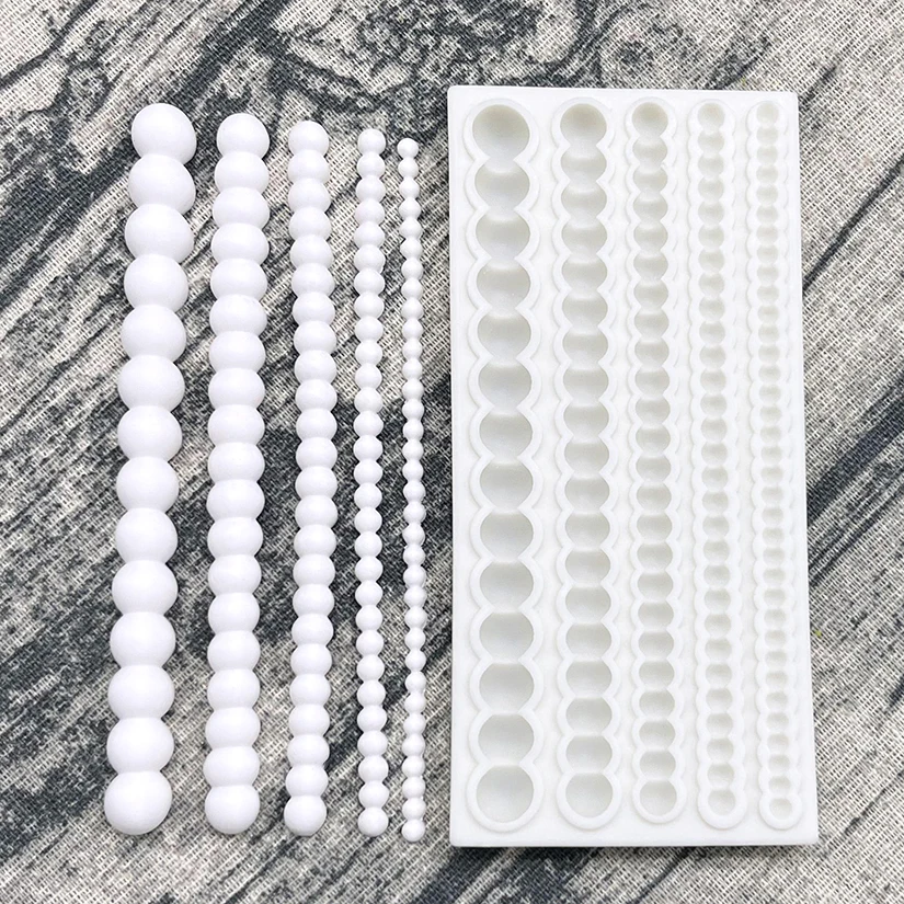 Moule en silicone effet perle pour sugarcraft, outils de résine, moule à cupcakes, outils de décorat
