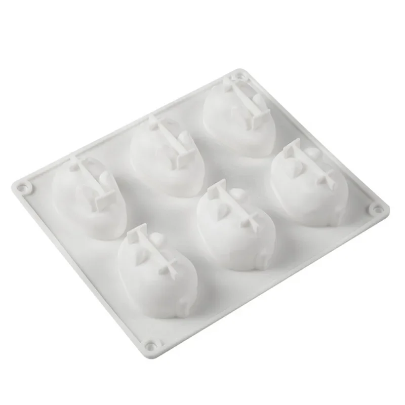 Moules à gâteaux lapin 3D en Silicone, moules de décoration de cuisson pour la cuisson de Mousse à D