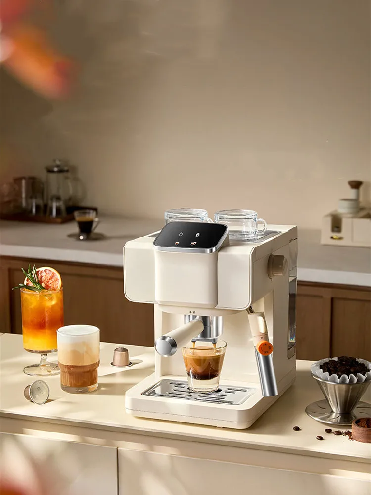 Machine à expresso semi-automatique, préparation à froid et à chaud 2-en-1, cafetière instantanée sa