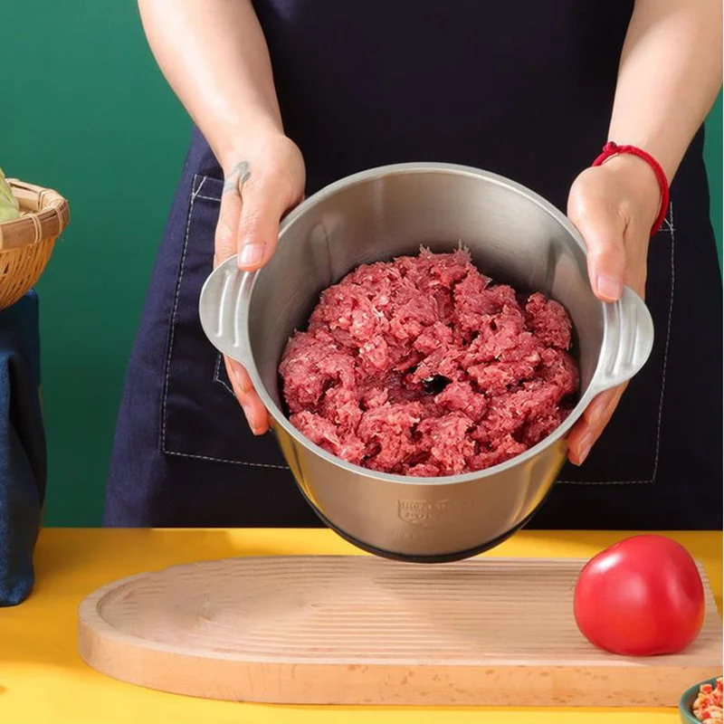 Hachoirs à viande électriques 2L, Broyeur alimentaire multifonctionnel en acier inoxydable, Trancheu