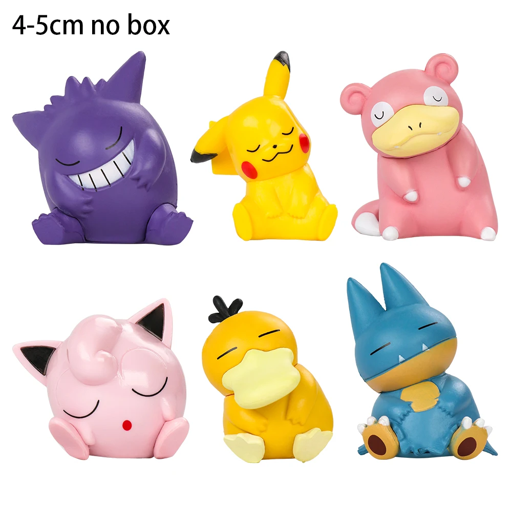 Ensemble de modèles Pokemon 5-6 pièces Mew Marill Spheal Fuecoco Oshawott, jouets figurines 4-6cm, p