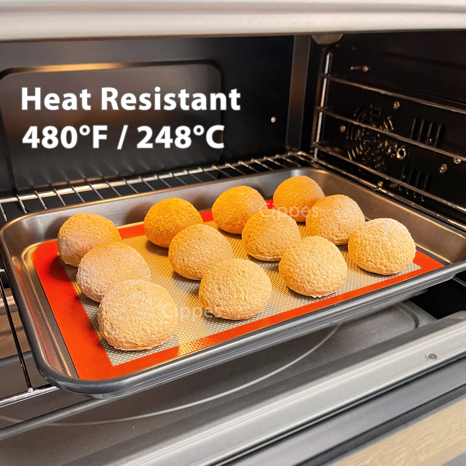 Tapis de cuisson en silicone pour four, feuilles de cuisson, antiadhésif, chaleur, degré, biscuit, m