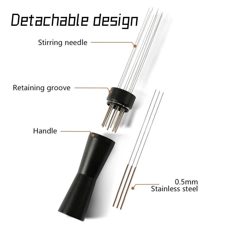 Doseur de café aiguilles en acier inoxydable expresso poudre agitateur distributeur niveleur WDT outils