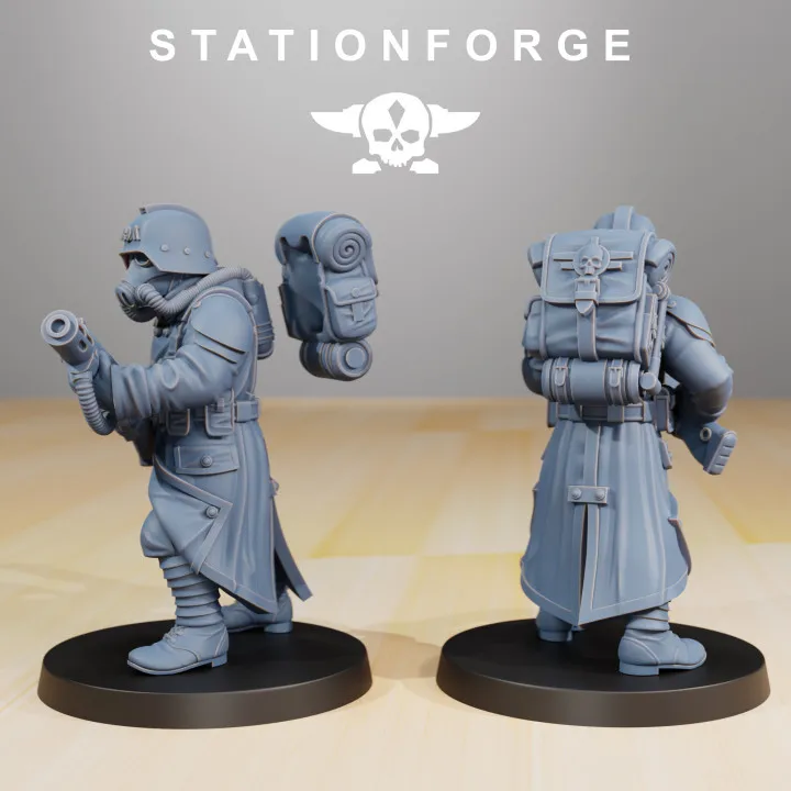 Death Korps - Miniature en résine ABS à peindre - Accessoires pour jeux de guerre sur table