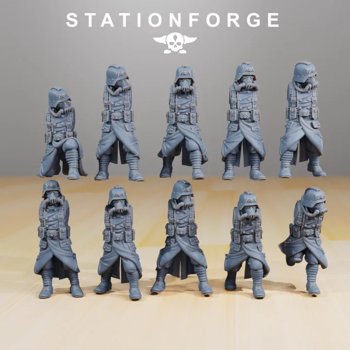 Death Korps - Miniature en résine ABS à peindre - Accessoires pour jeux de guerre sur table
