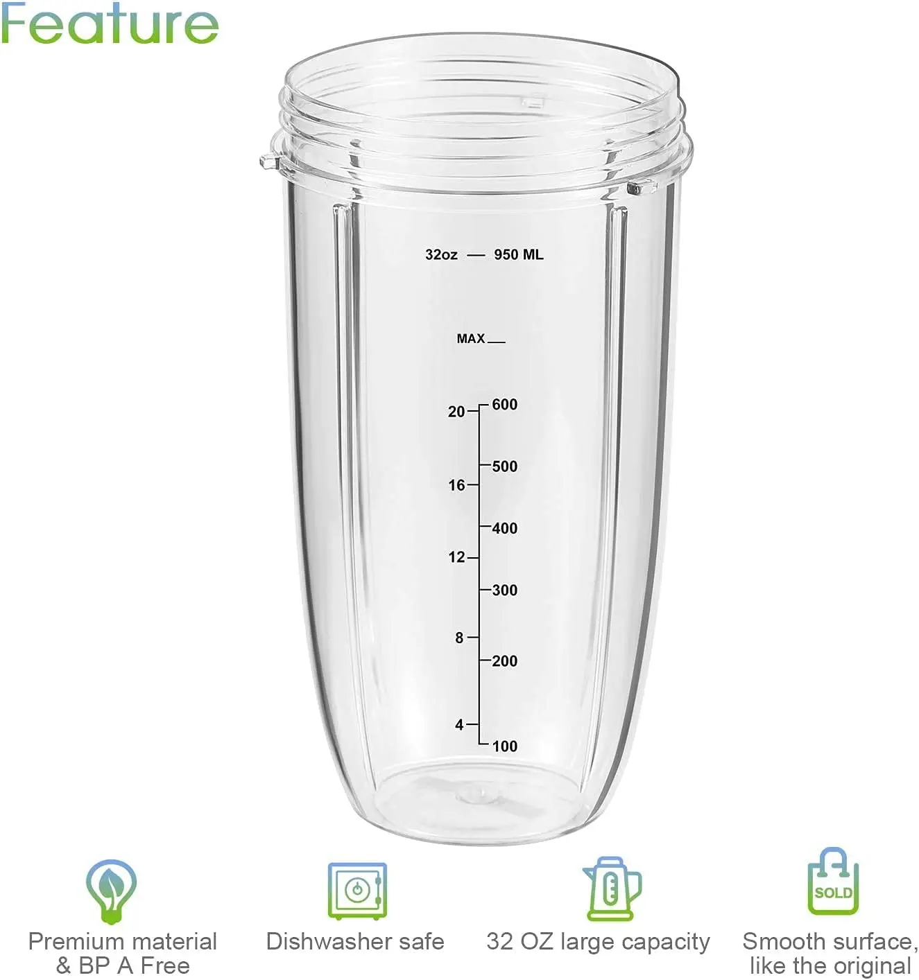 Paquet de 2 gobelets de mélangeur pour tasse de jus Nutribullet