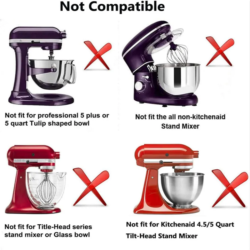 Batteur à bord flexible de 5 litres pour mélangeurs sur socle à bol KitchenAid KA-5L