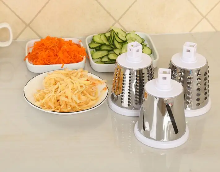 Mandoline coupe-légumes outils râpe à carottes trancheuse de légumes accessoire de salade de cuisine 3 lames