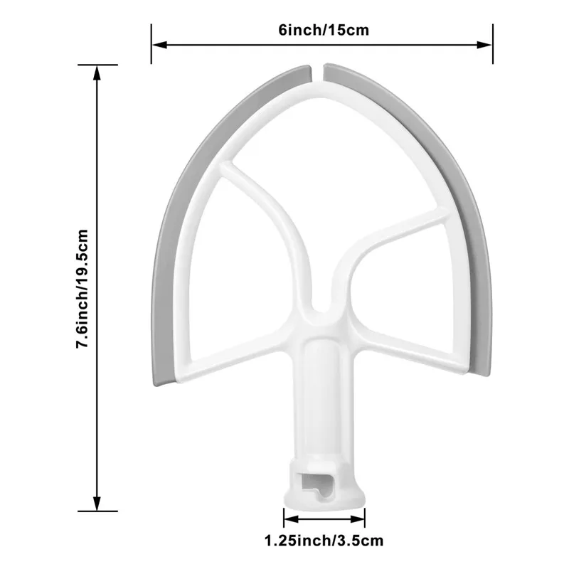 Batteur à bord flexible de 5 litres pour mélangeurs sur socle à bol KitchenAid KA-5L